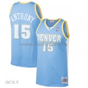 NBA Basketball Trøje Børn Denver Nuggets Kids 2003-04 Carmelo Anthony 15# Light Blue Hardwood Classi..